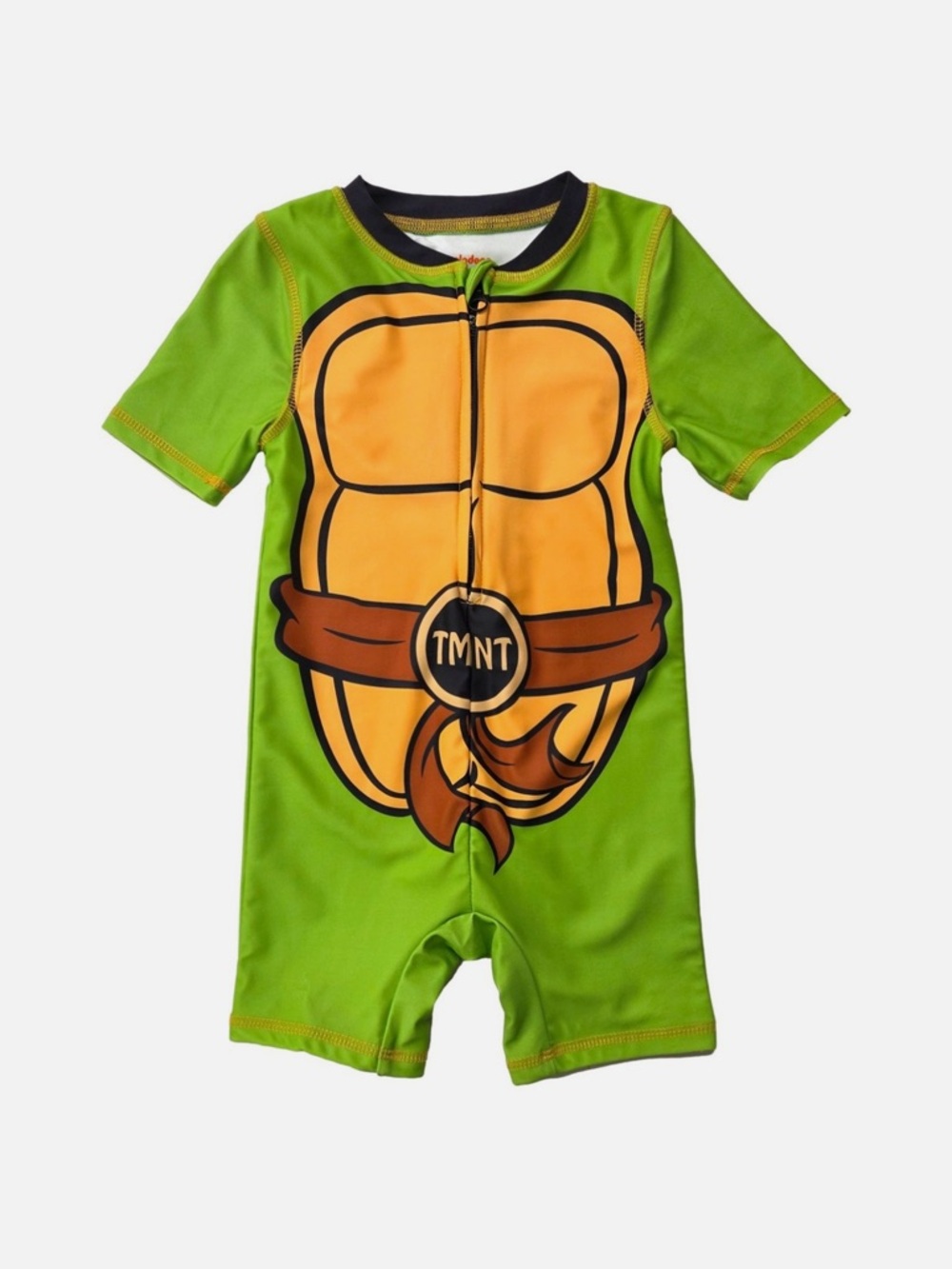 Nickelodeon TMNT ninja turtle Green and Orange Turtle Shell One-Piece Bodysuit
